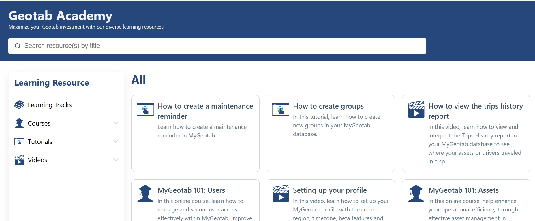 Geotab Academy
